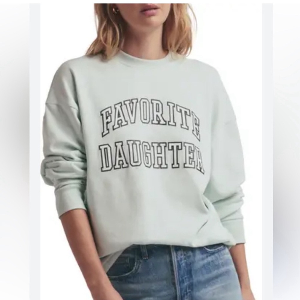 Favorite Daughter Collegiate Sweatshirt Mint Green Small